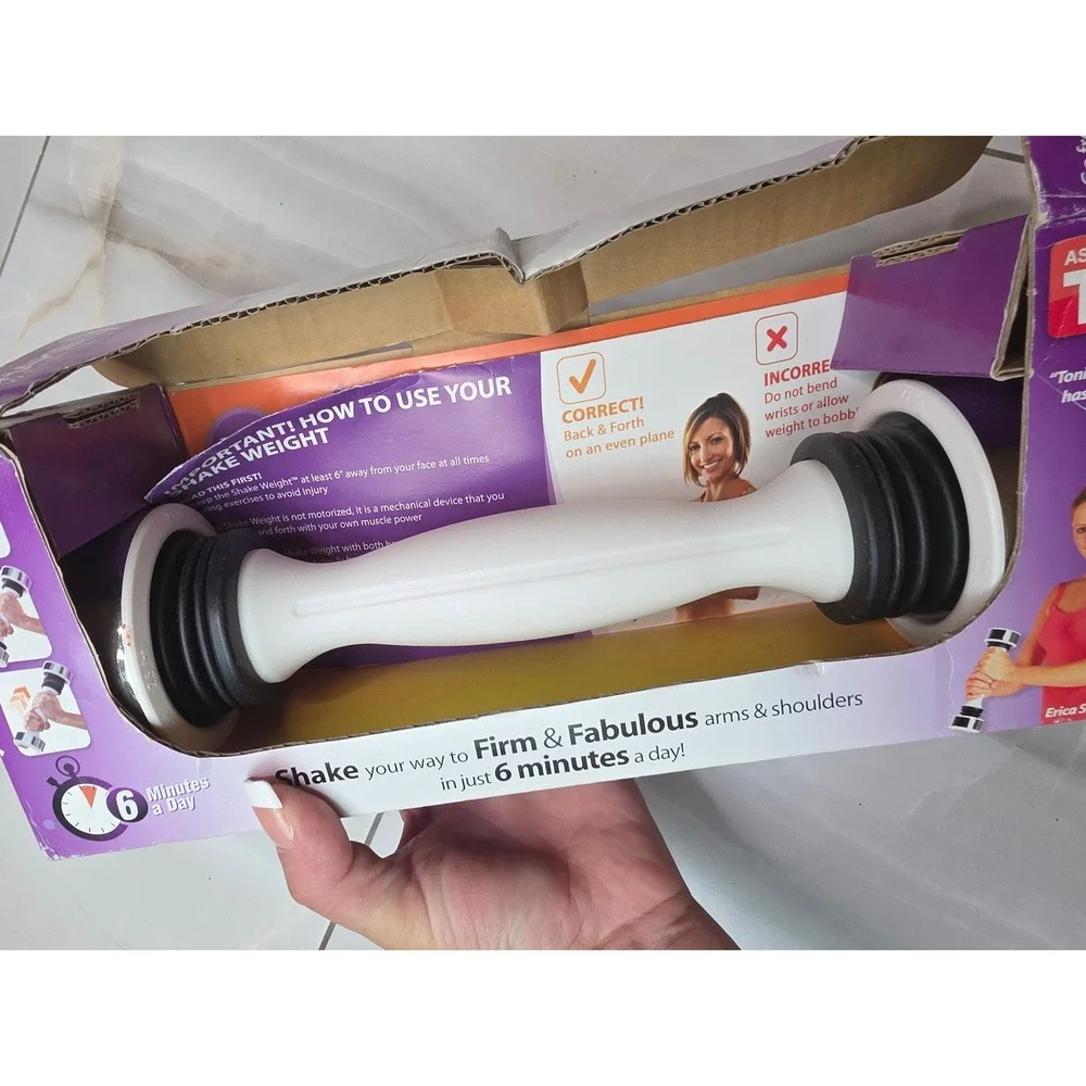 Shake Weight for Women As Seen On TV White Dynamic Inertia Dumbbell 6 Minute A4 - Picture 12 of 15